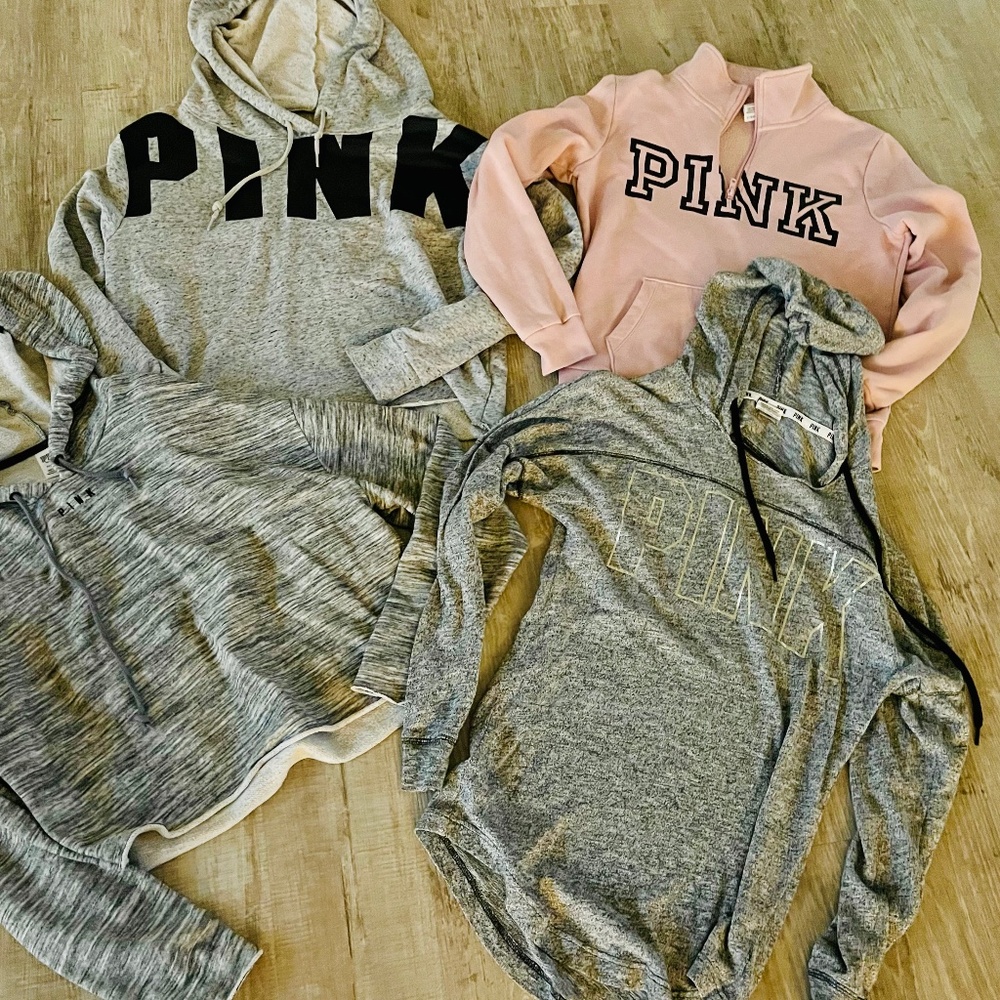 Pink sweatshirts euc XS and Small - choose one
